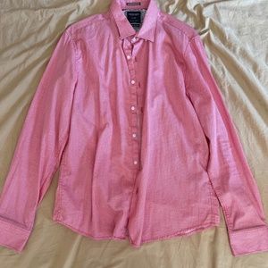 Denim & Flower - Mens Dress Shirt - Large - Pink